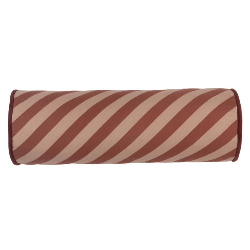 Bio Kissenrolle &#039;Majestic&#039; marsala/taupe 50x18cm