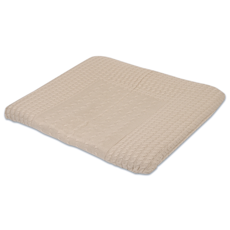 Wickelauflagenbezug 'Zopf' Strick beige