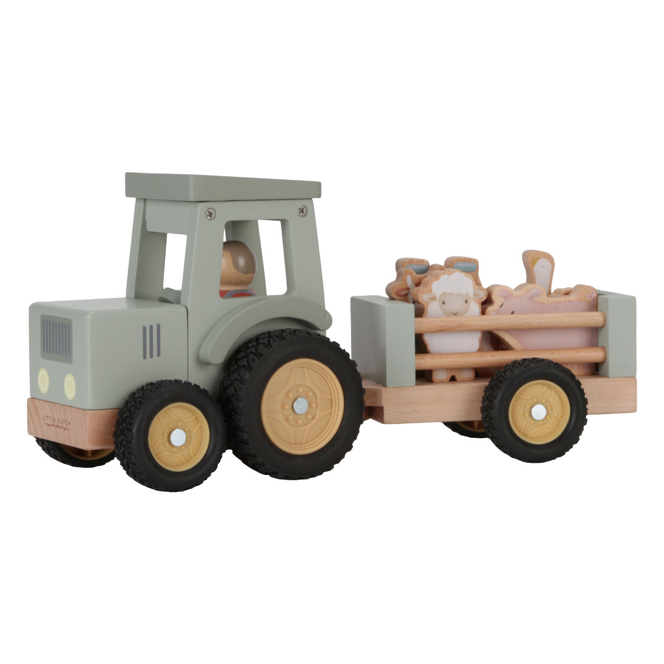 Little Dutch Traktor mit Anhänger aus Holz ab 1 Jahr online kaufen
