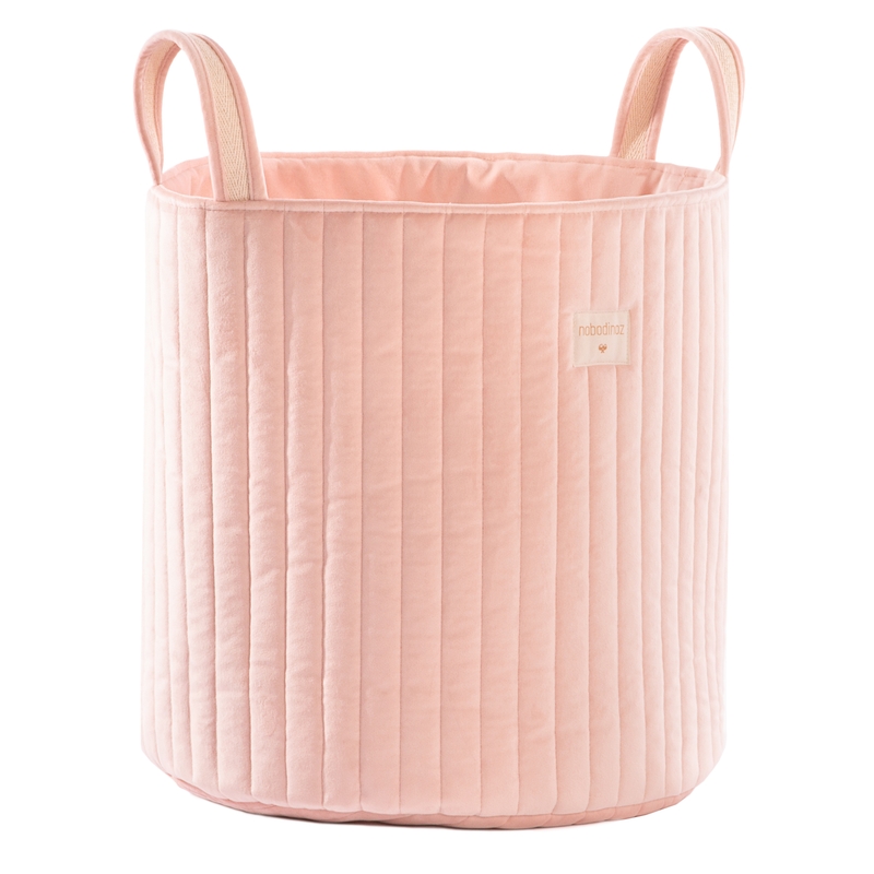 Aufbewahrungskorb aus Samt bloom pink