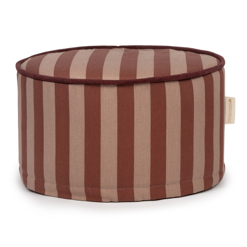 Sitzpuff &#039;Majestic&#039; marsala/taupe 18x33cm