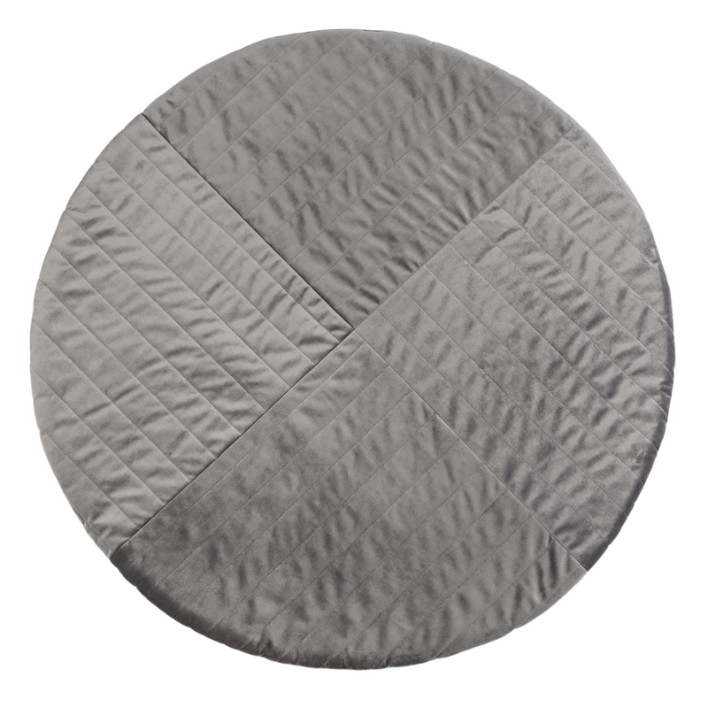 Spielmatte aus Samt slate grey rund 105cm