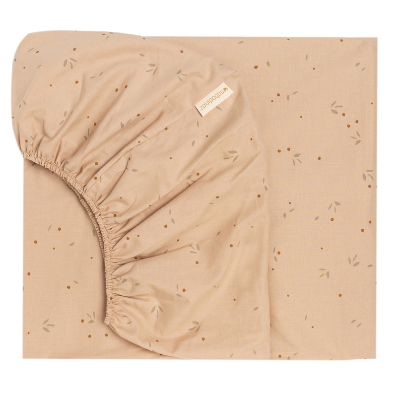 Bio Bettlaken &#039;Willow&#039; dune 70x140cm