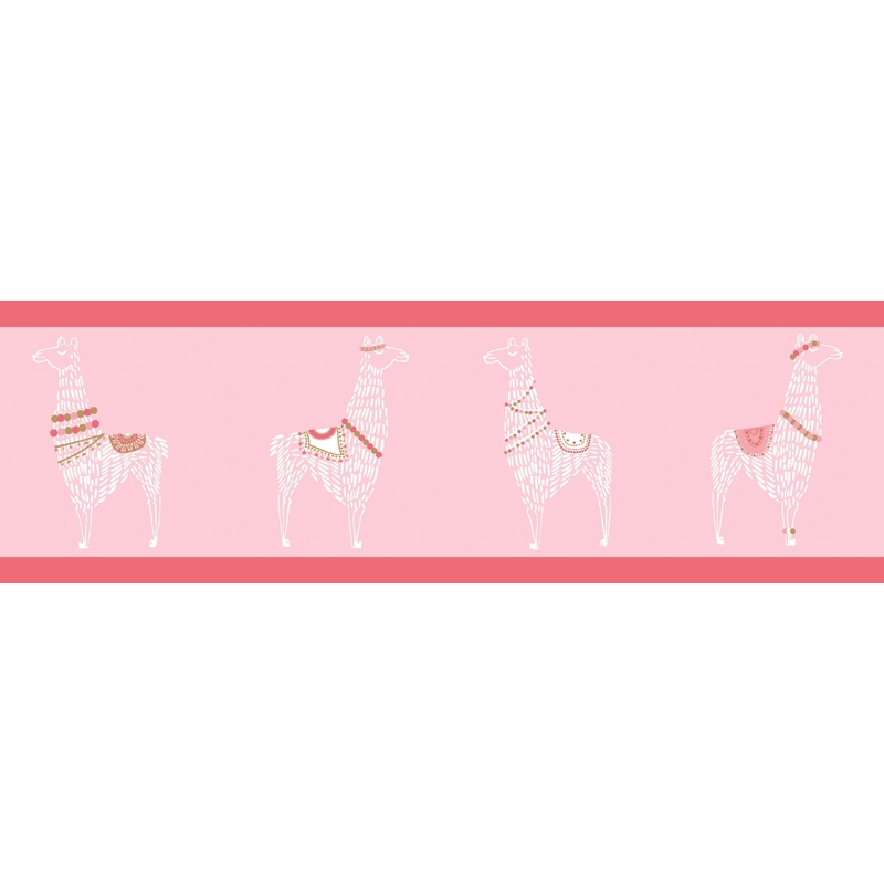 Bordüre 'Lama' rosa/pink