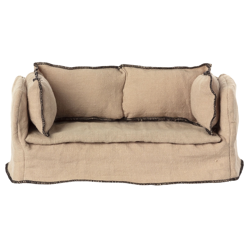 Sofa für Puppenhaus beige 22cm (Mini)