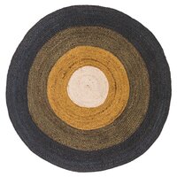 Tapis Petit Juteteppich rund grün/senfgelb 100cm online kaufen