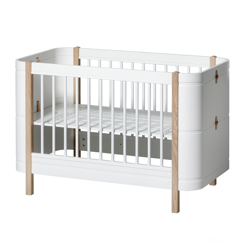 Babybett &amp; Kinderbett &#039;Mini+&#039; Eiche/weiß umbaubar