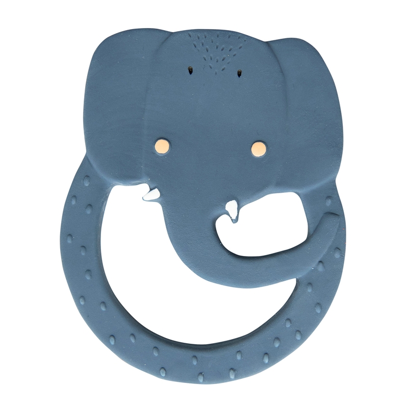 Beißring &#039;Elefant&#039; Naturkautschuk blau ca. 9cm