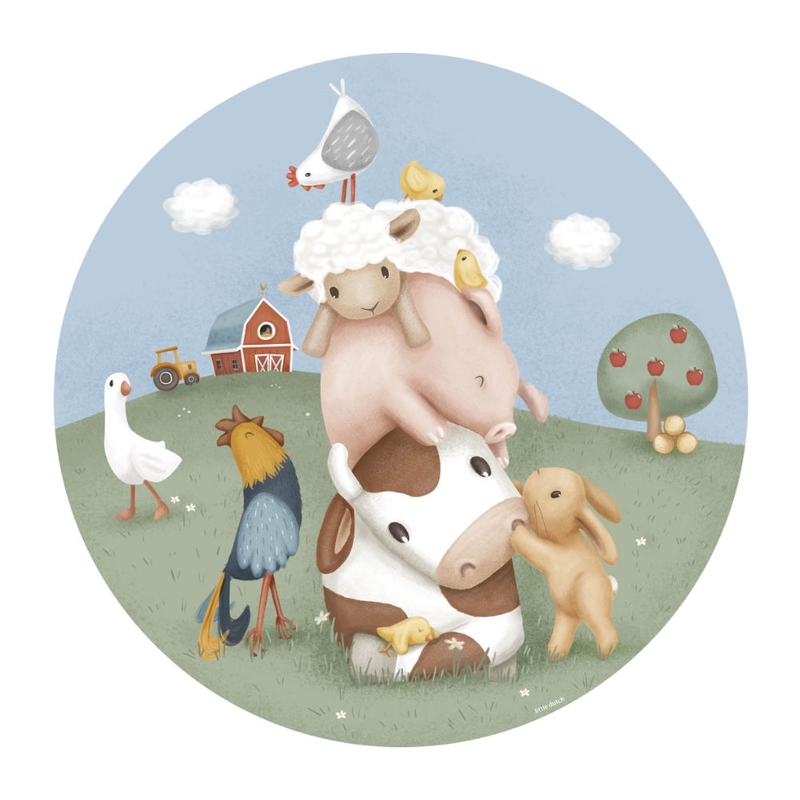 Tapetensticker &#039;Little Farm&#039; Bauernhoftiere 100cm