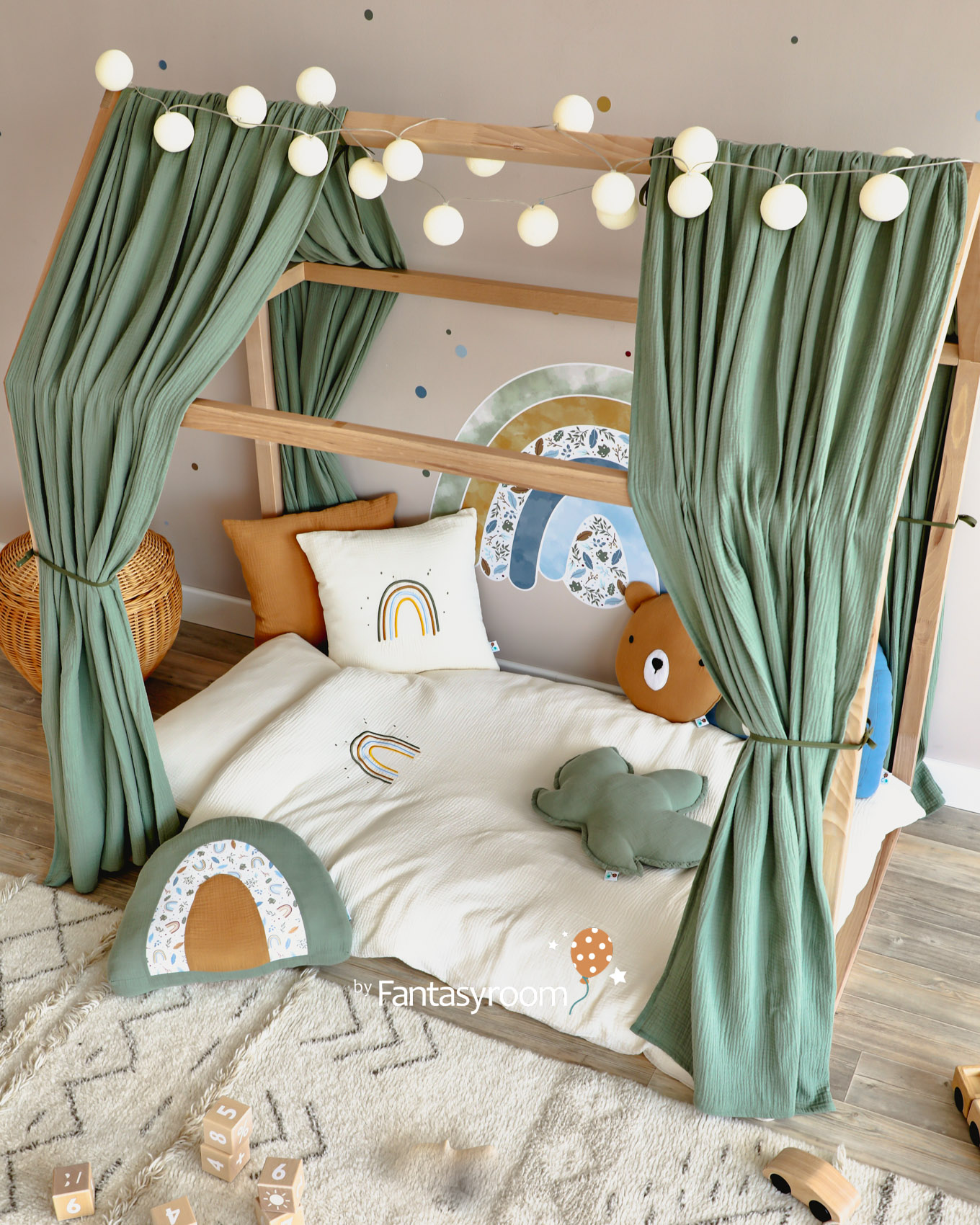 Handgemachte Kinderbettwäsche aus ÖKO-Tex Musselin Standard 100 Klasse 1