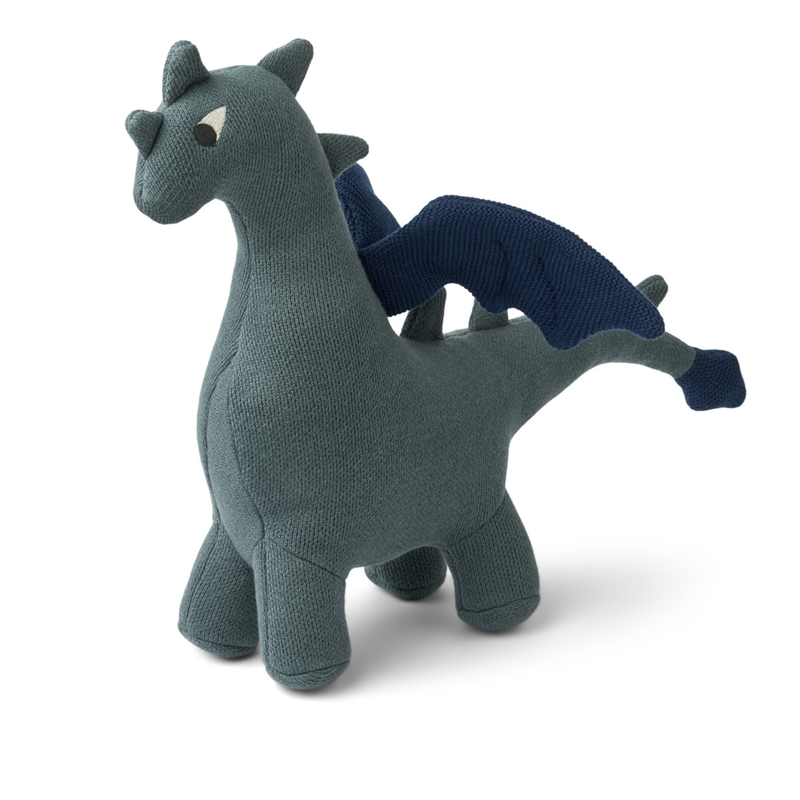 Kuscheltier &#039;Dragon&#039; Strick blue 38cm