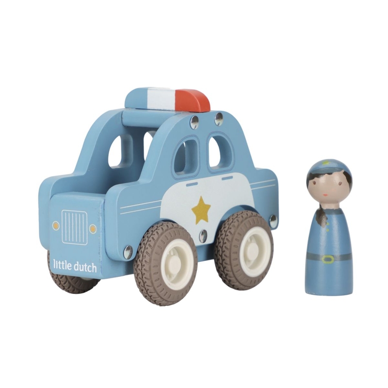 Polizeiauto aus Holz blau ab 18 Monaten