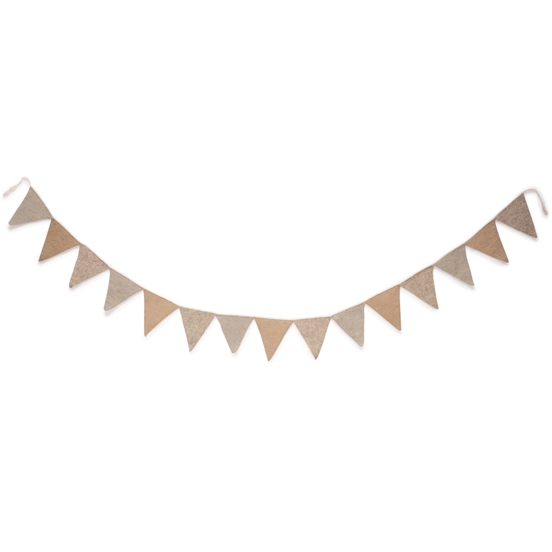 Filz-Wimpelkette 'Valentijn' beige 240cm