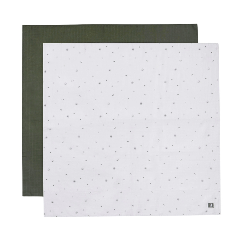 Pucktücher &#039;Stargaze&#039; grün 2er Set 115x115cm