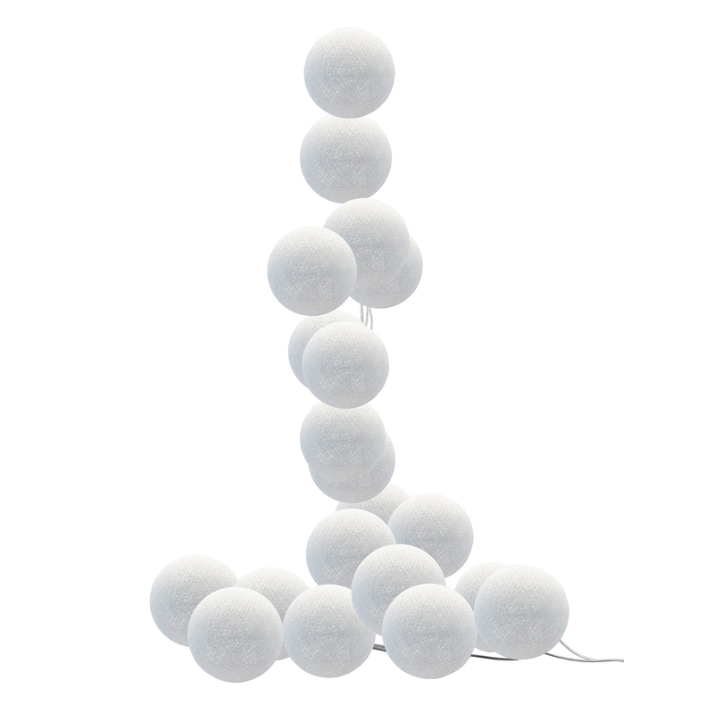 Lichterkette Cotton Balls LED weiß