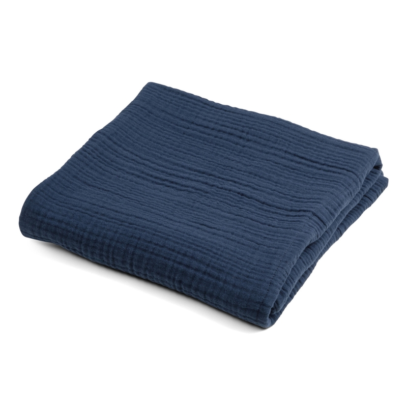 Babydecke Musselin 6-lagig bedtime blue 85cm