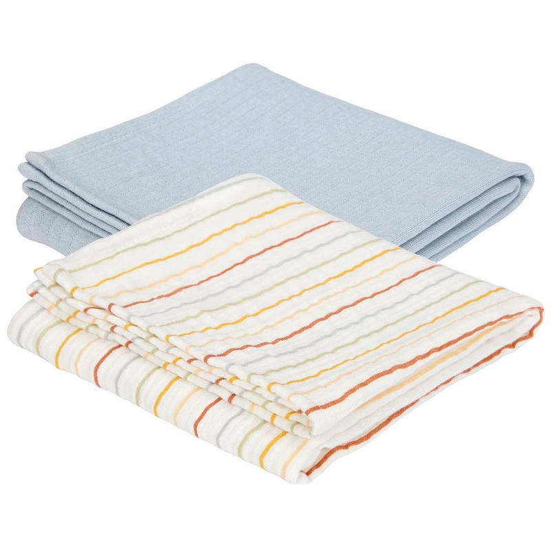 Tücher &#039;Vintage Sunny Stripes&#039; 70x70cm 2er Set