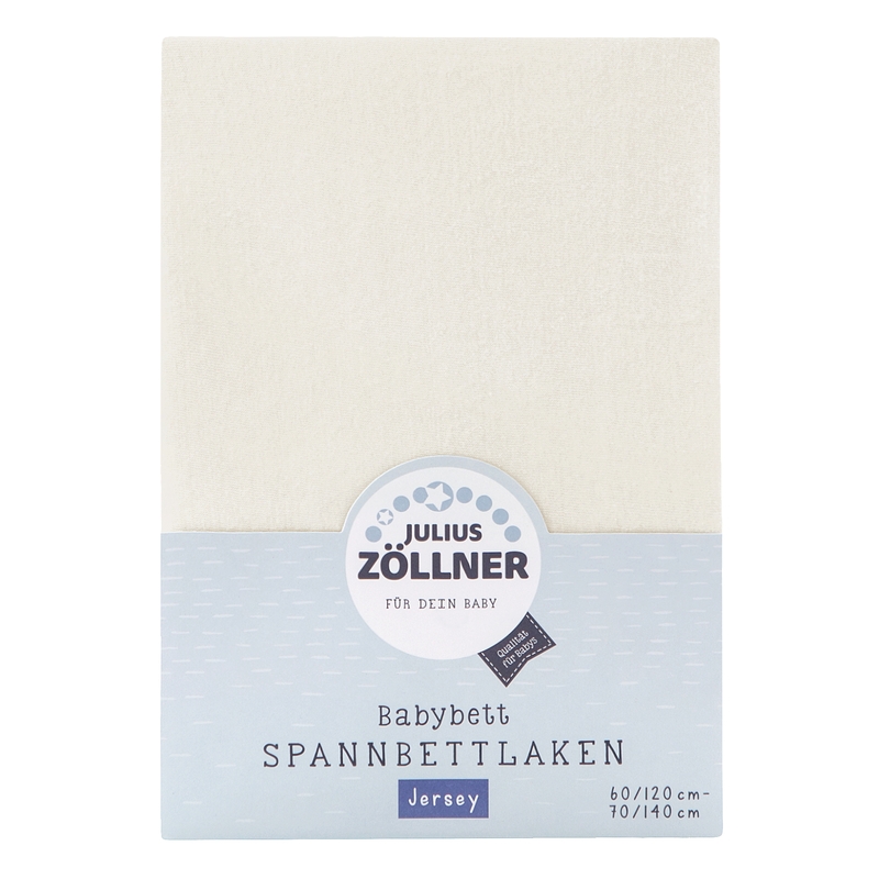 Spannbettlaken für Babybett Jersey creme