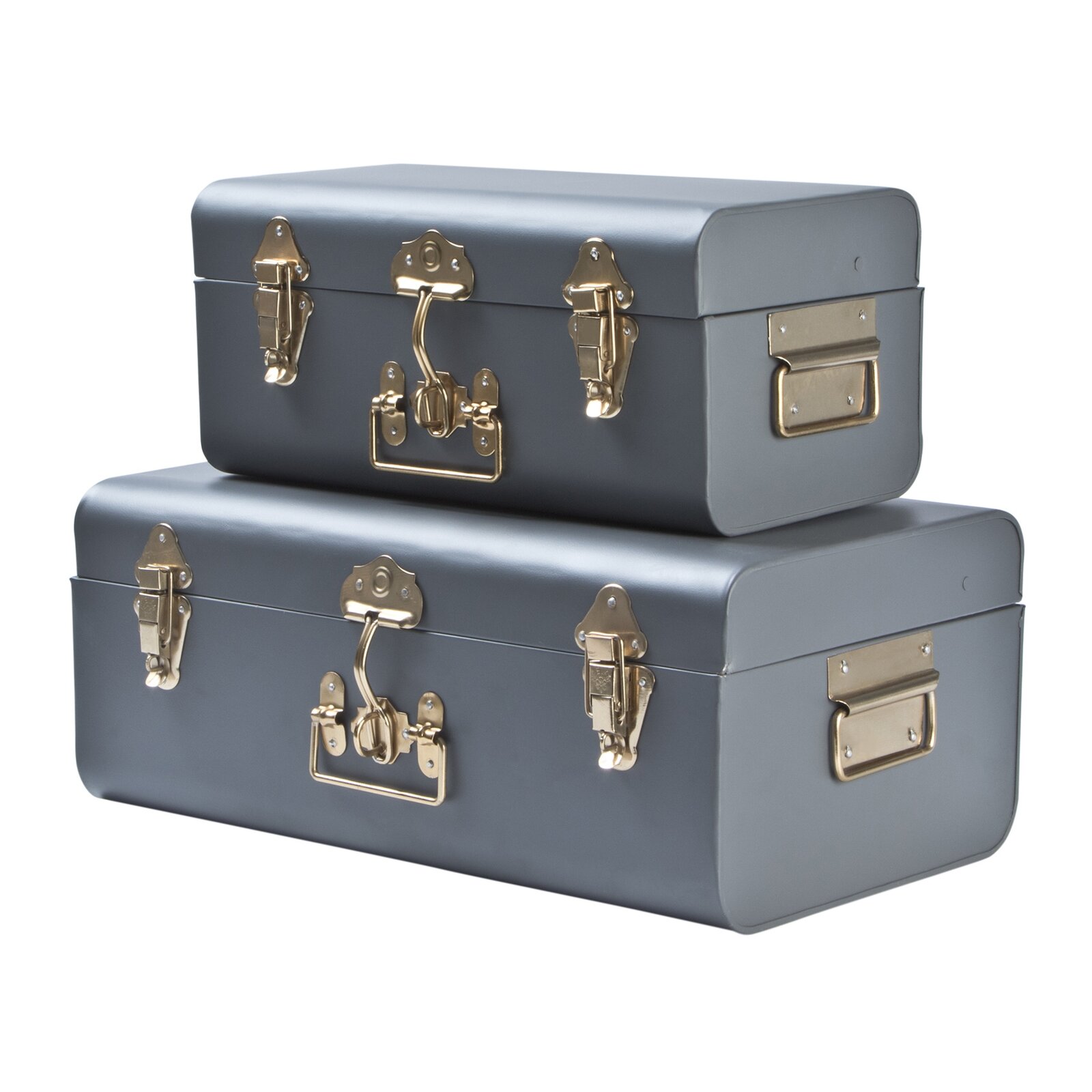 Jox Aufbewahrung/Koffer aus Metall grau 2er Set online kaufen