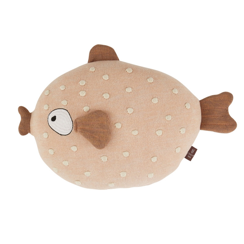 Kuscheltier &#039;Fisch&#039; Strick puder 40cm