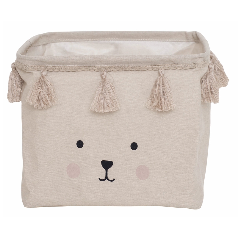 Aufbewahrungskorb 'Bär' beige 28cm