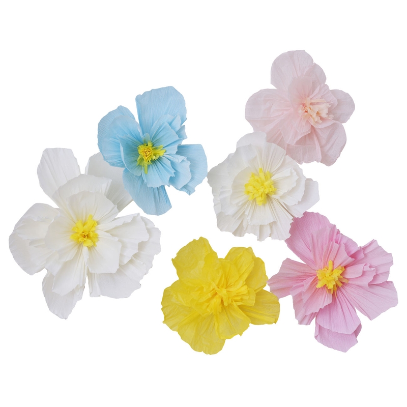 Seidenblumen &#039;Hello Spring&#039; rosa/gelb/blau/weiß 6 St.
