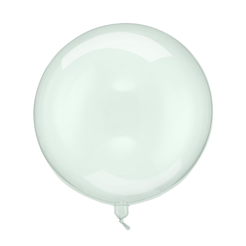 Folienballon transparent grün rund 40cm