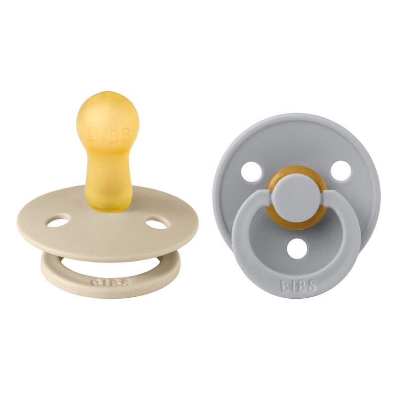 Schnuller &#039;Colour&#039; rund vanille/grau 0-6 M