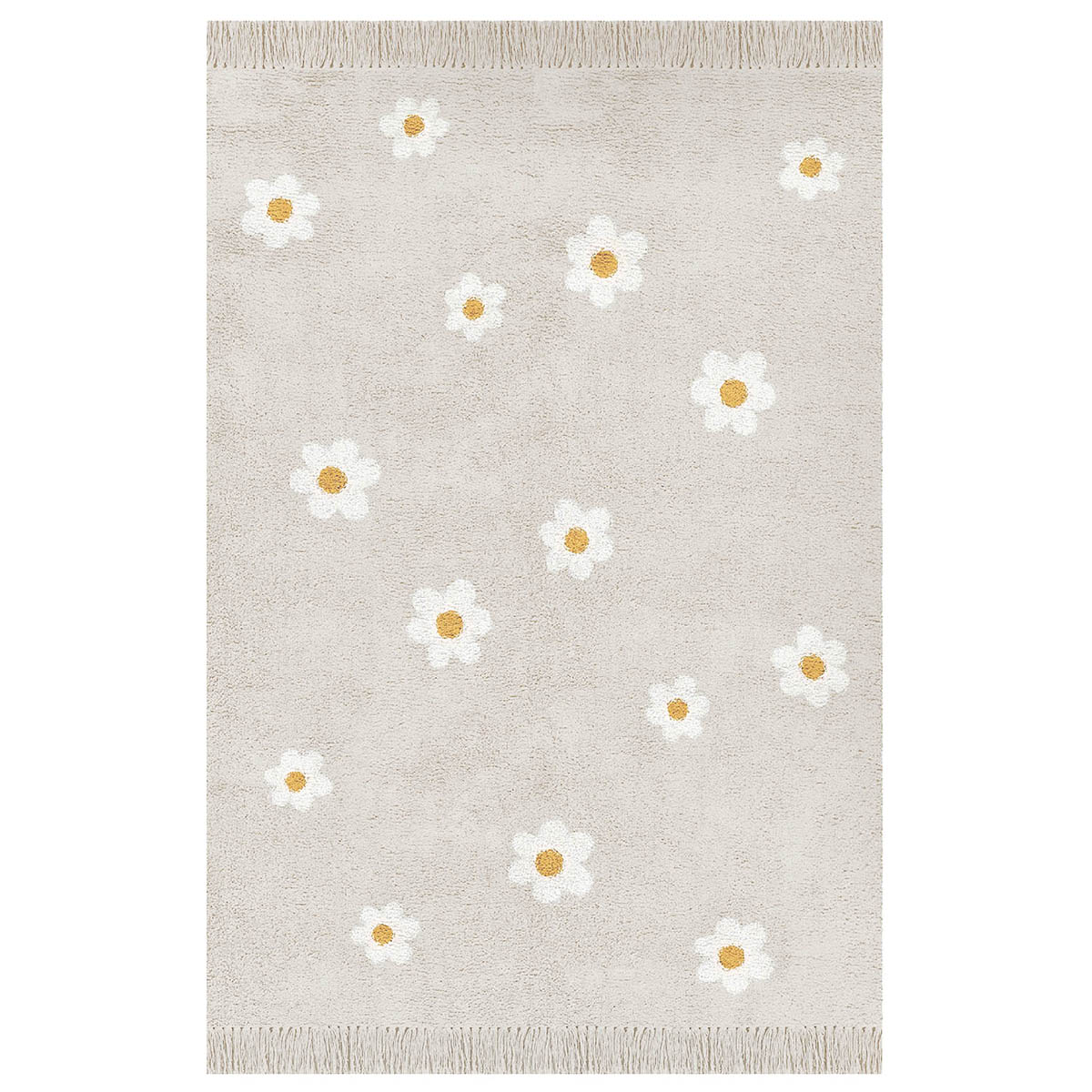 Dinki Balloon Kinderteppich \'Blumen\' beige waschbar 120x170cm online kaufen