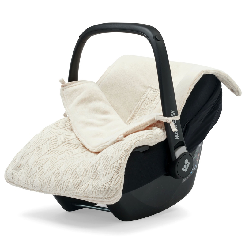 Baby-Fußsack &#039;Spring Knit&#039; Strick creme