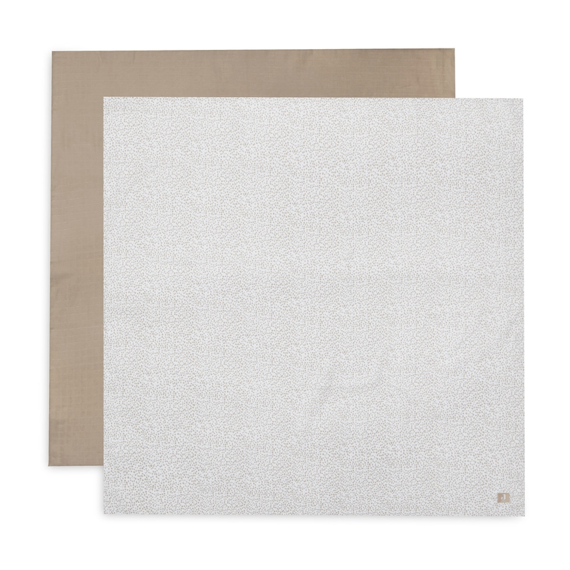 Pucktücher &#039;Dotted&#039; braun 2er Set 115x115cm
