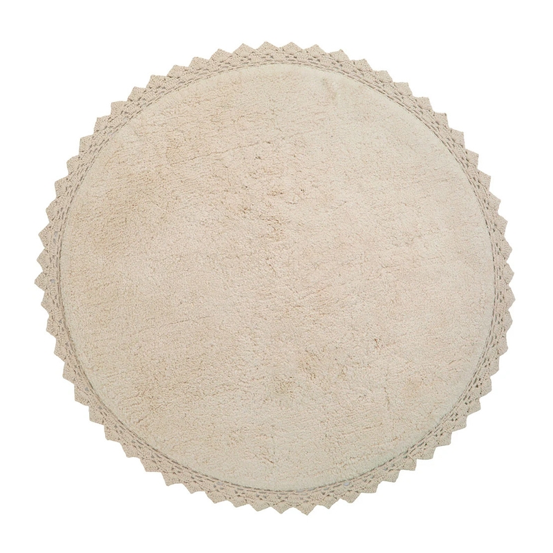 Teppich &#039;Perla&#039; rund beige 110cm waschbar