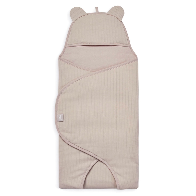 Wickeldecke &#039;Basic Stripe&#039; Bär beige