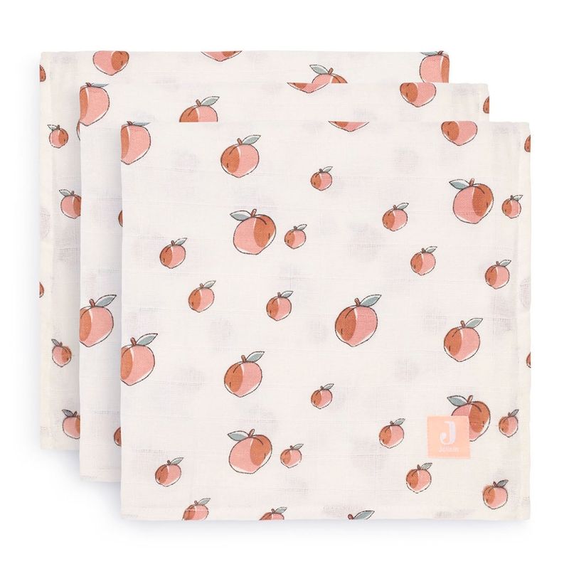 Mulltücher &#039;Peach&#039; rosa 3er Set 70x70cm