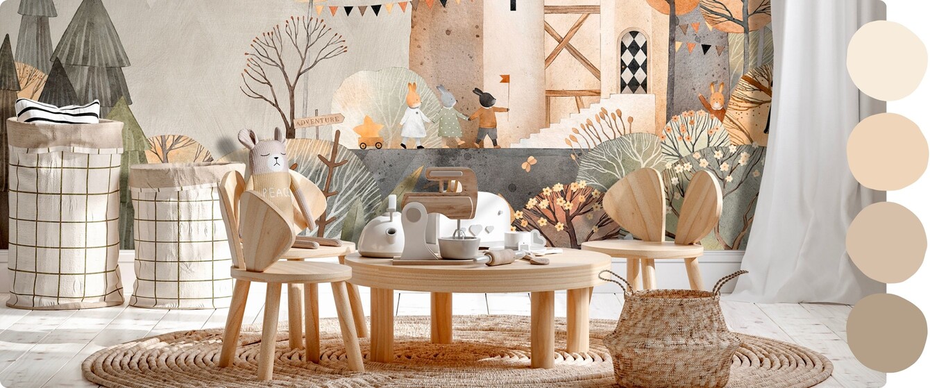 Kinderzimmer beige, creme