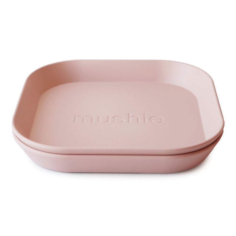 Kinderteller eckig blush 2er Set