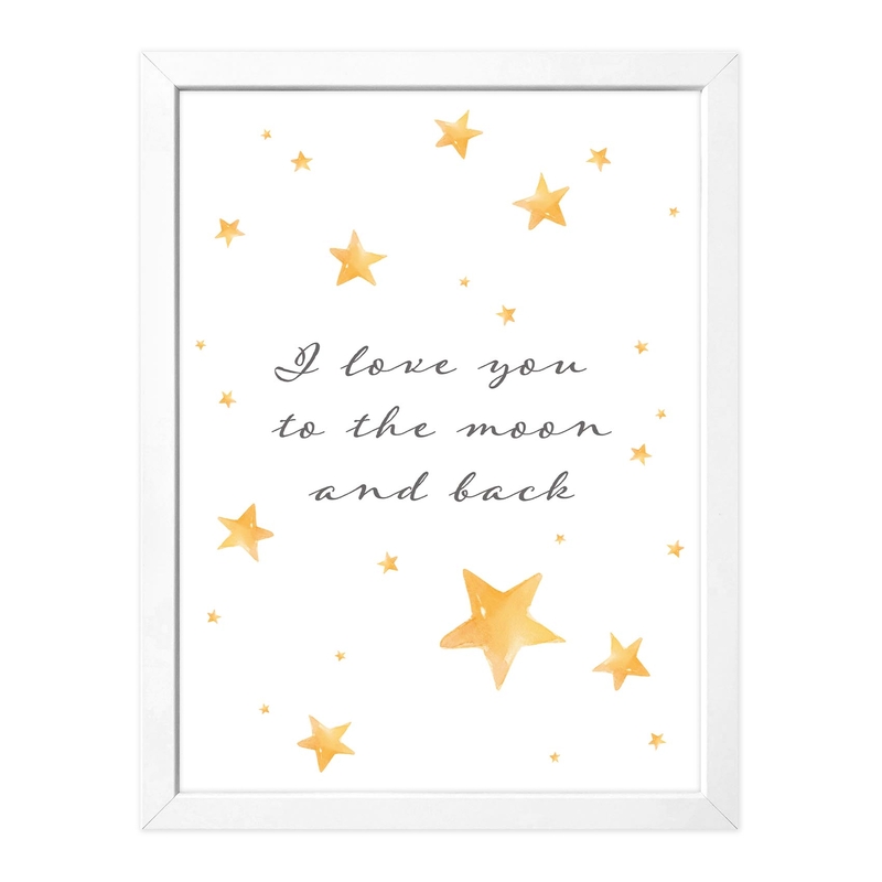 Kinderposter &#039;Love You To The Moon&#039; Sterne 30x40cm
