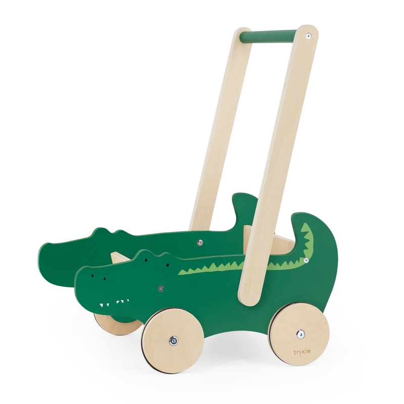 Laufwagen &#039;Krokodil&#039; aus Holz grün ab 18 Monaten