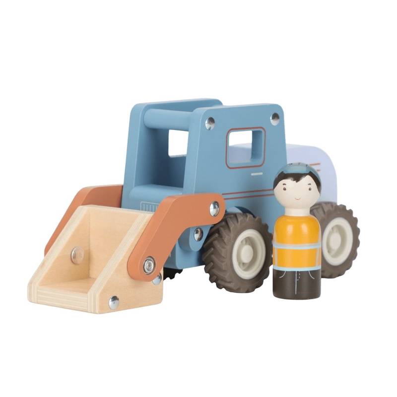 Bagger aus Holz blau ab 18 Monaten