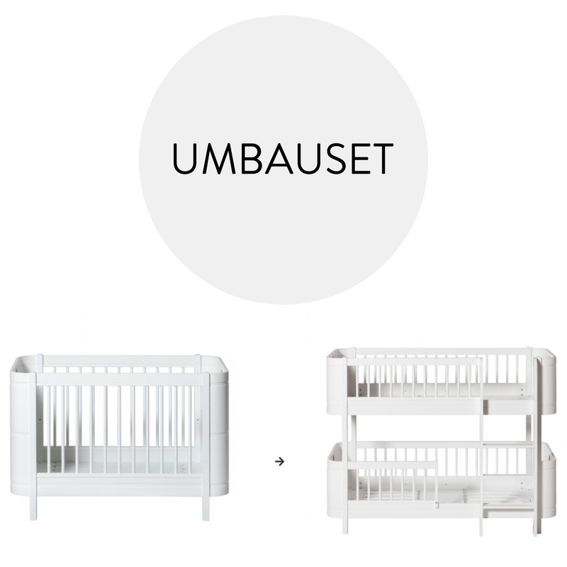 Umbauset &#039;Mini+&#039; - Babybett zum Etagenbett weiß