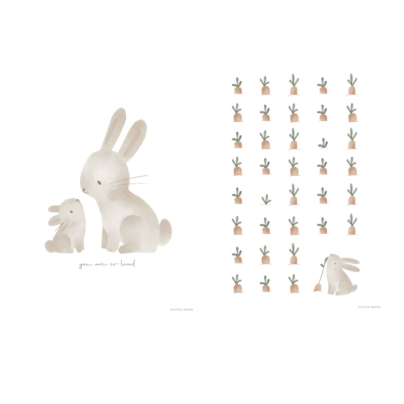 Wendeposter &#039;Baby Bunny&#039; weiß/beige Din A3