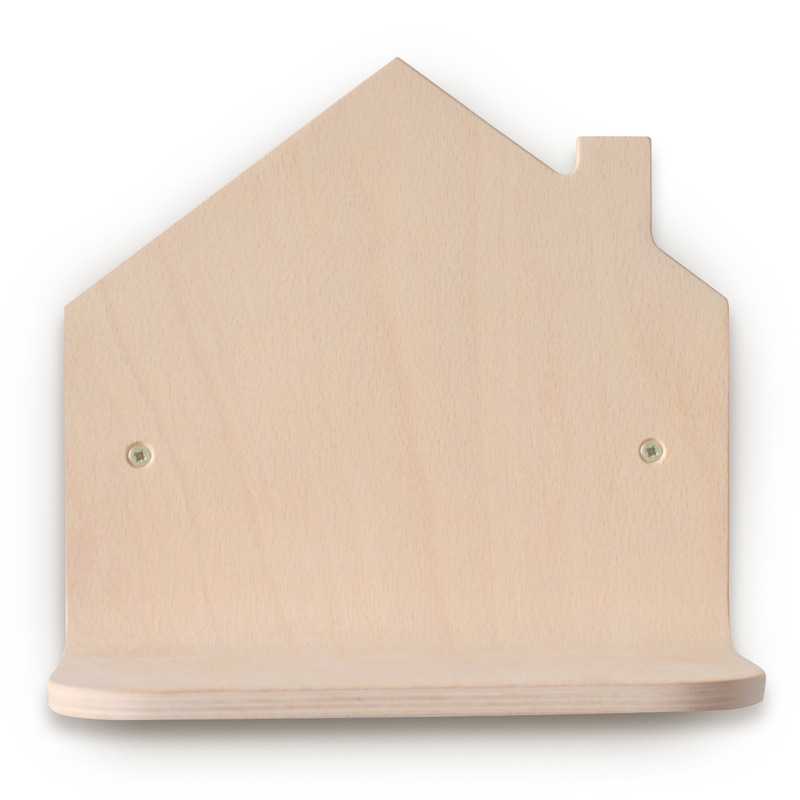 Wandregal 'Haus' Holz 33x15cm
