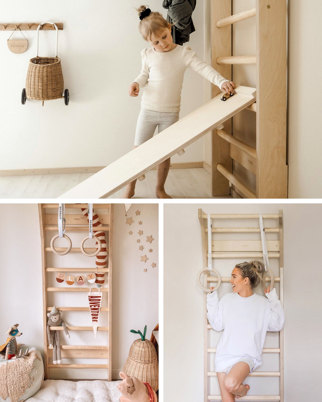 Fitwood Sprossenwand für Kinder und Erwachsene