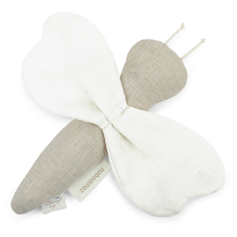 Rassel 'Dragonfly' Leinen greige 22cm