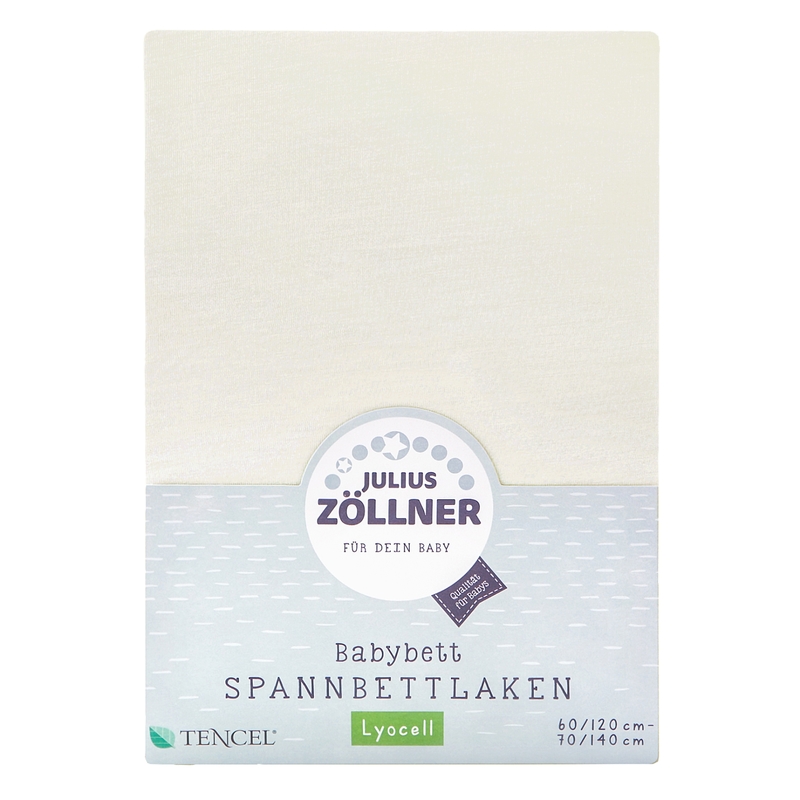 Spannbettlaken 'Tencel' für Babybett creme