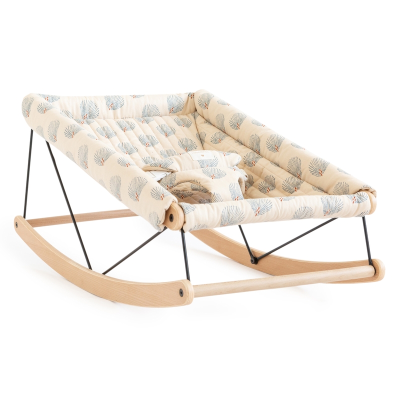 Babywippe Buche inkl. Bezug &#039;Gatsby&#039; cream
