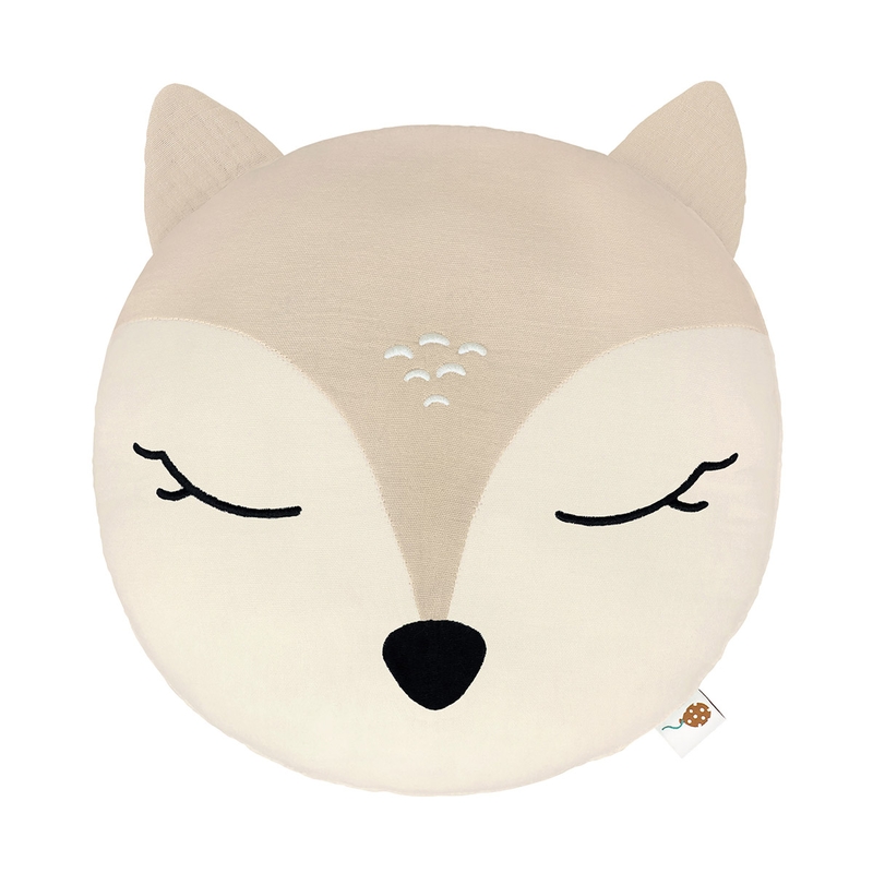 Kinderkissen &#039;Reh Rosie&#039; Musselin bestickt 28cm