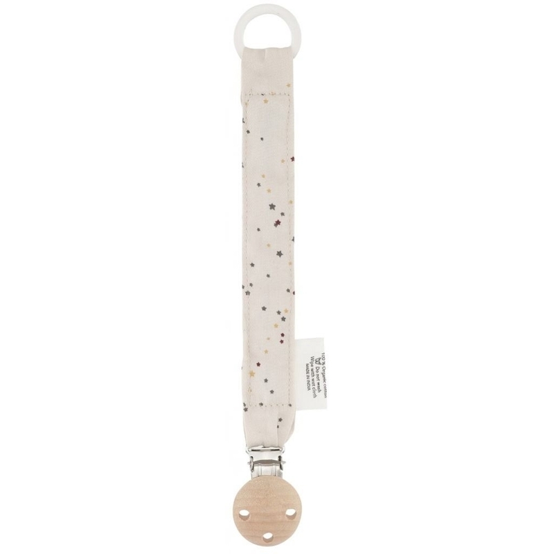 Bio Schnullerband 'Etoile' creme