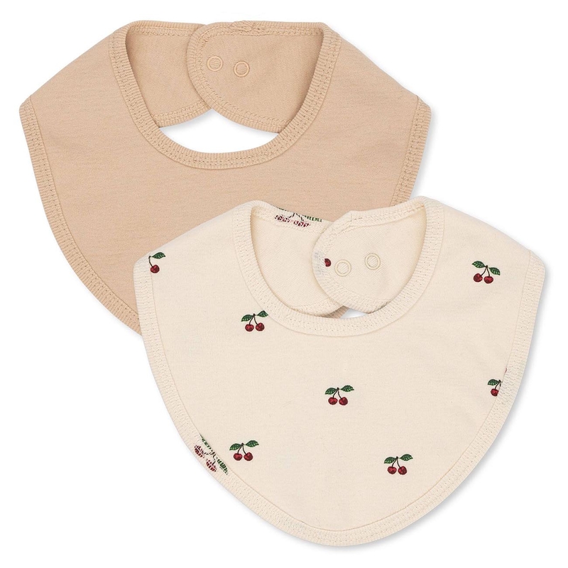 Bio Halstücher &#039;Cherry&#039; Jersey altrosa/creme 2er Set
