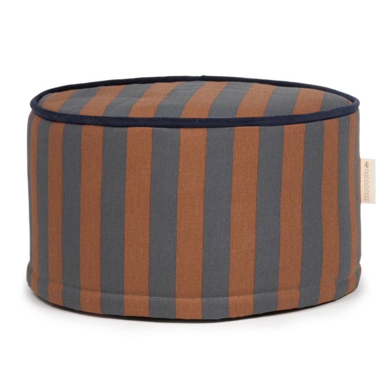 Sitzpuff &#039;Majestic&#039; blue/brown 18x33cm